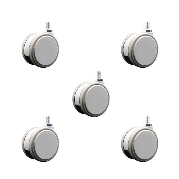 Service Caster 3 Inch MRI Safe Casters, 3/8 Inch Threaded Stem, Set of 5, 5PK SCC-TS02S75-TPR-GRY-381634-MRI-5 - main